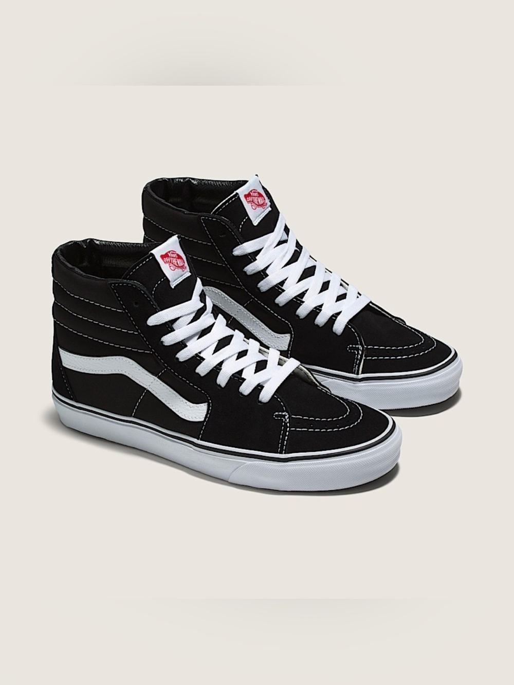 Vans Black & White High-Top Skate Sneakers